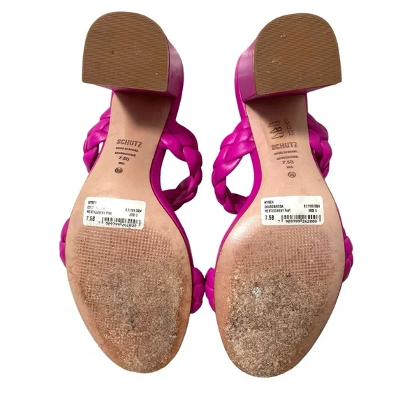 Schutz Myreh Mestico Pink Sandal Heels - Picture 7 of 8